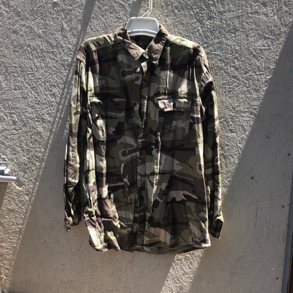 Camo button up shirt
